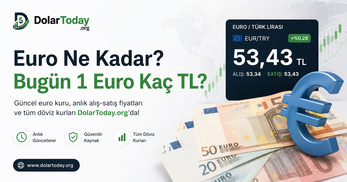 Euro Ne Kadar? Bugün 1 Euro Kaç TL? Canlı EUR/TL Kuru